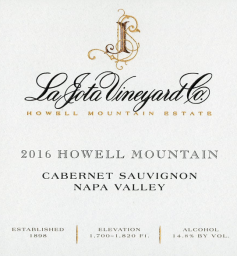 La Jota Cabernet Howell Mountain 2016